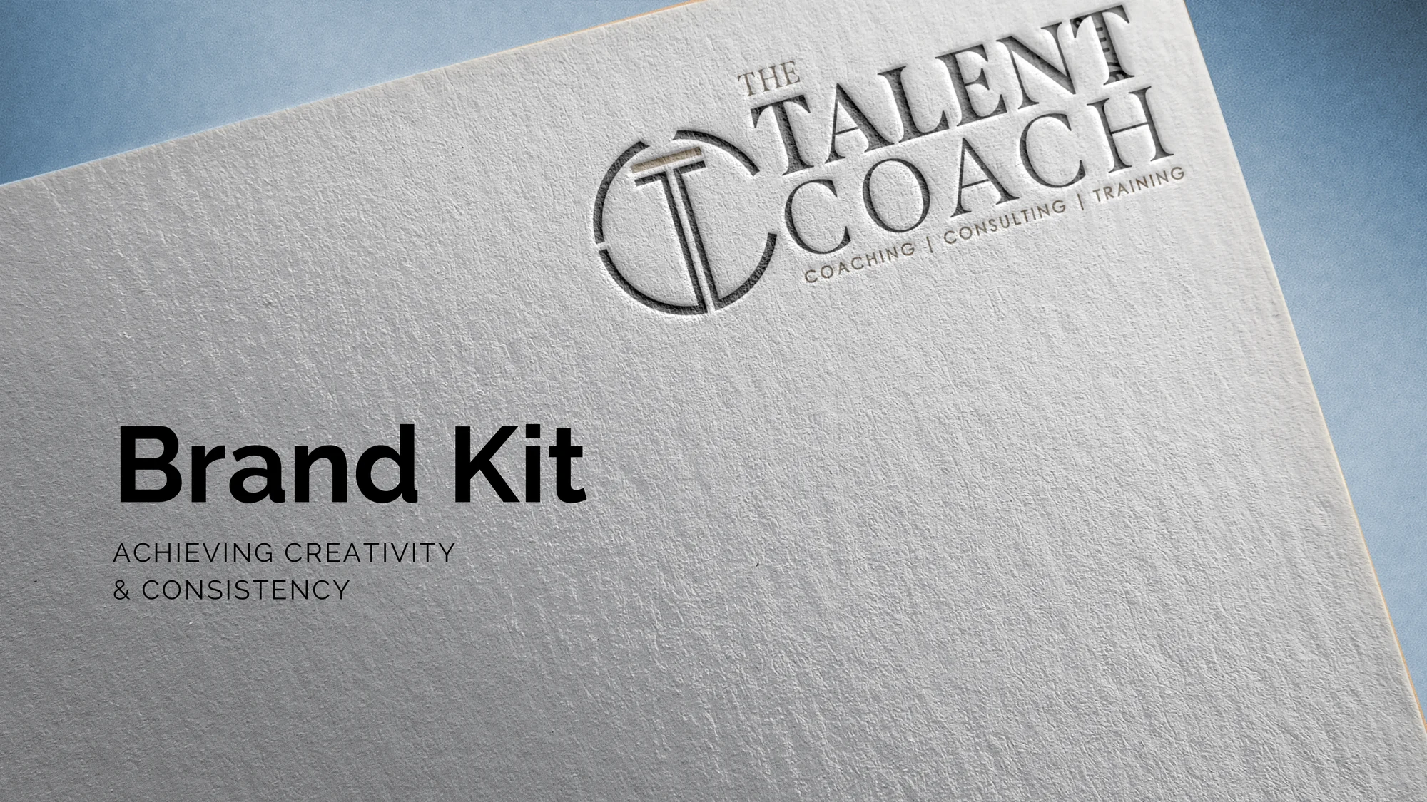 The Talent Coach brand identity presentation
