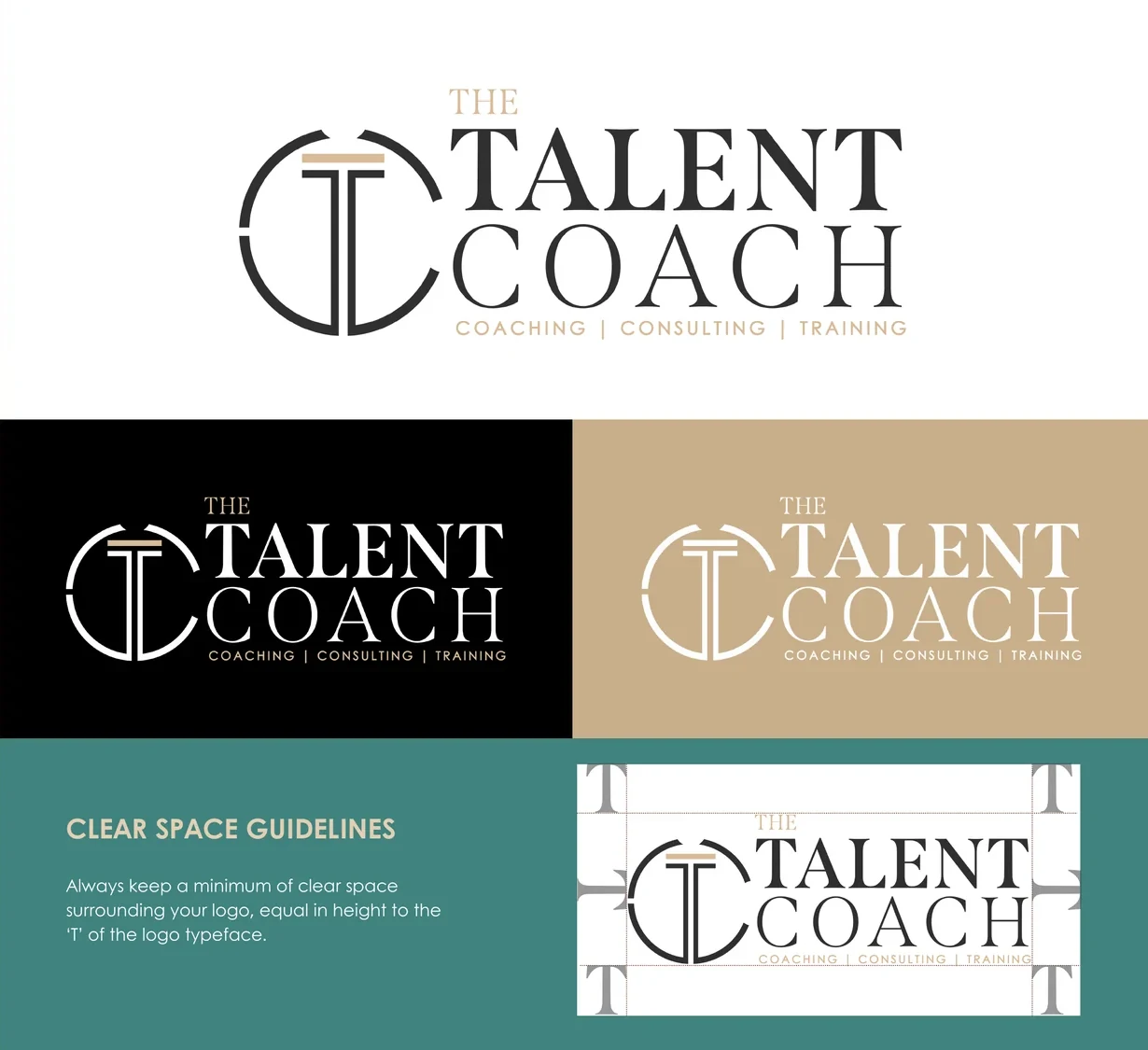 The Talent Coach brand identity presentation