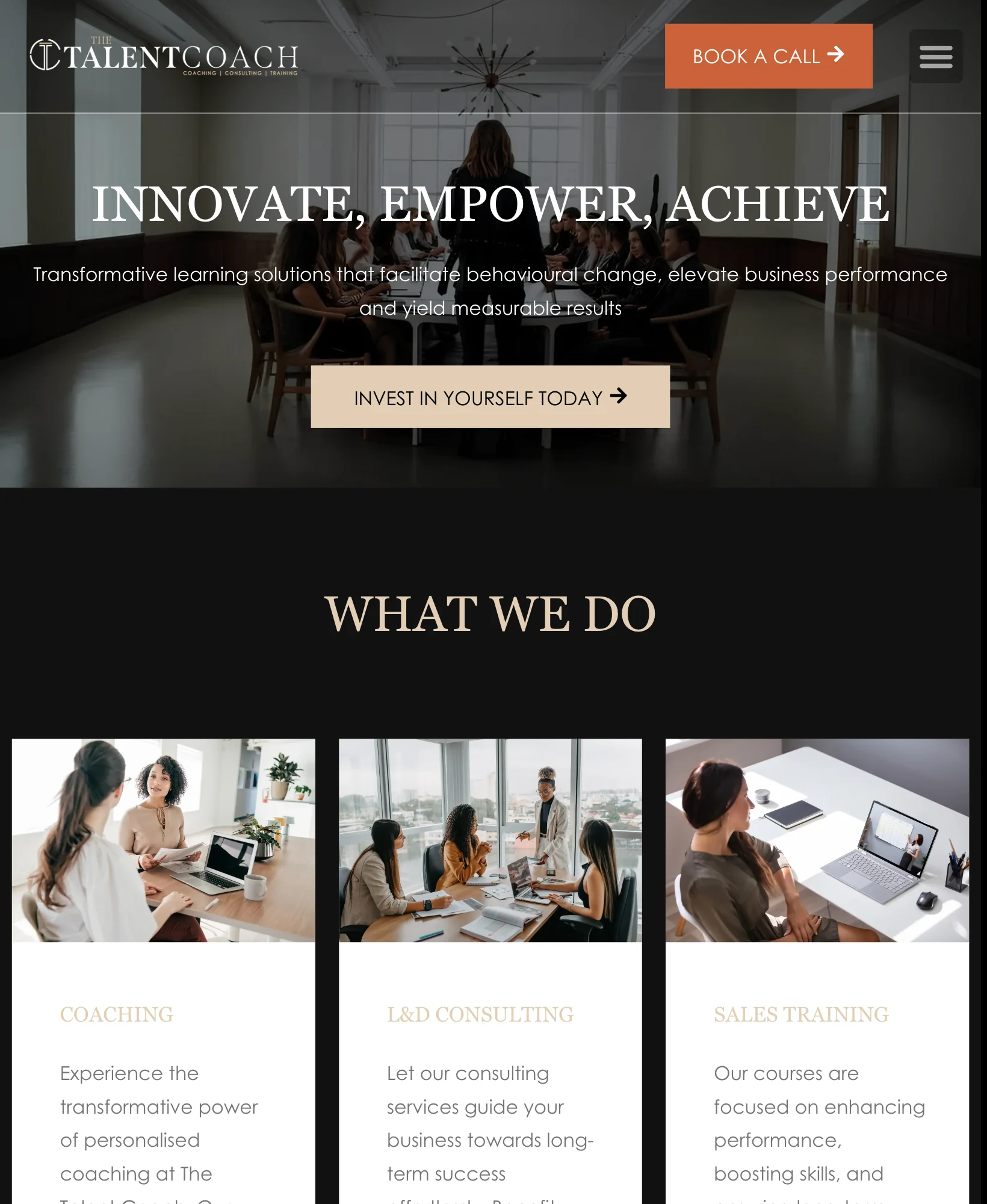 The Talent Coach tablet design
