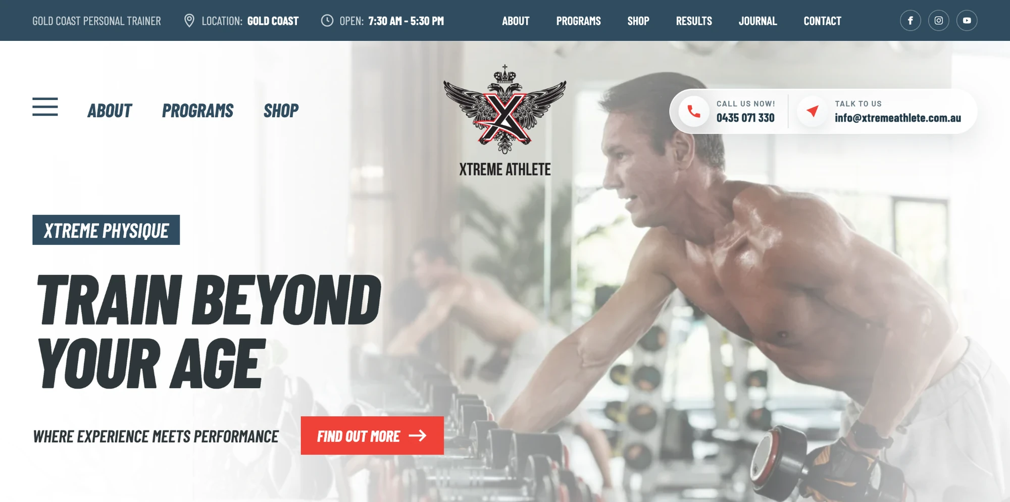 Xtreme Athlete website design